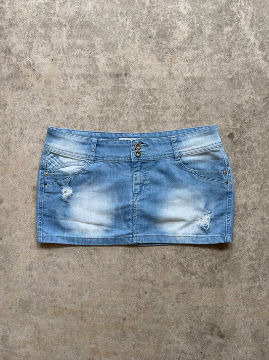 00s Denim Micro Mini Skirt - Size XL