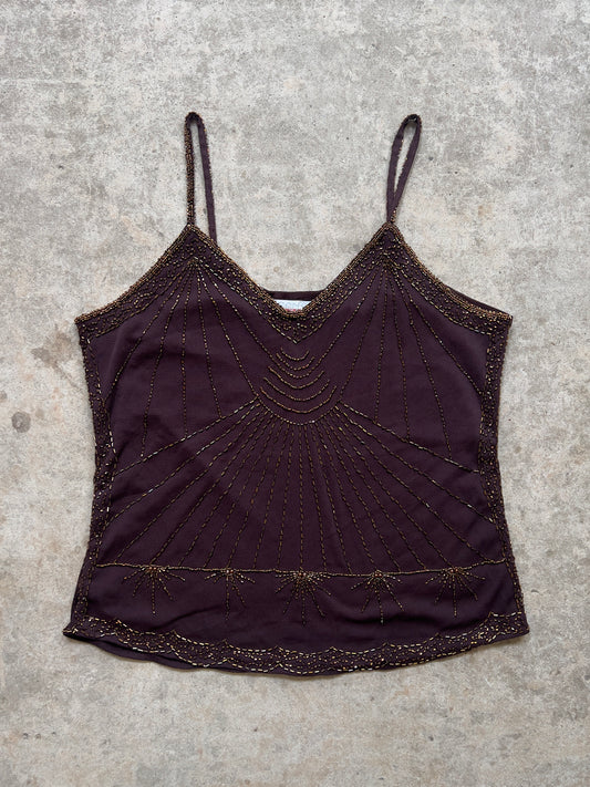 90s Beaded Cami Top - Size XL