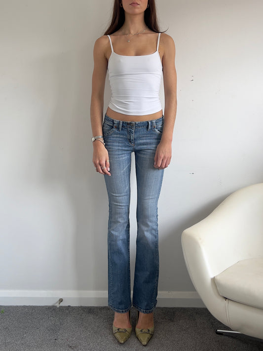 00s Low Rise Flared Jeans - Size XS