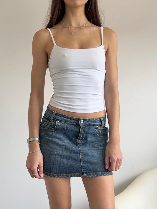 90s Denim Mini Skirt - Size XS