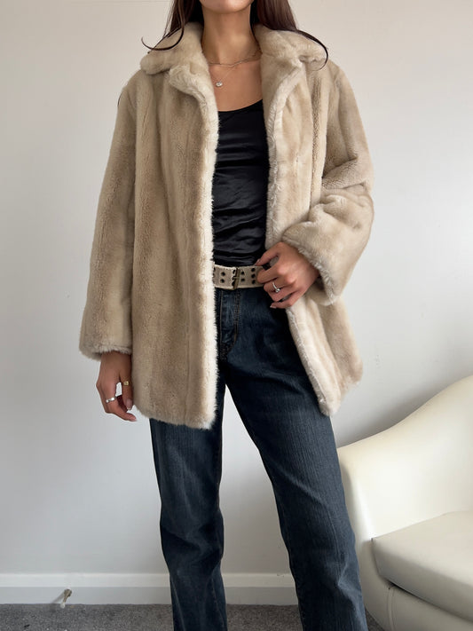 90s Faux Fur Jacket - Size XL