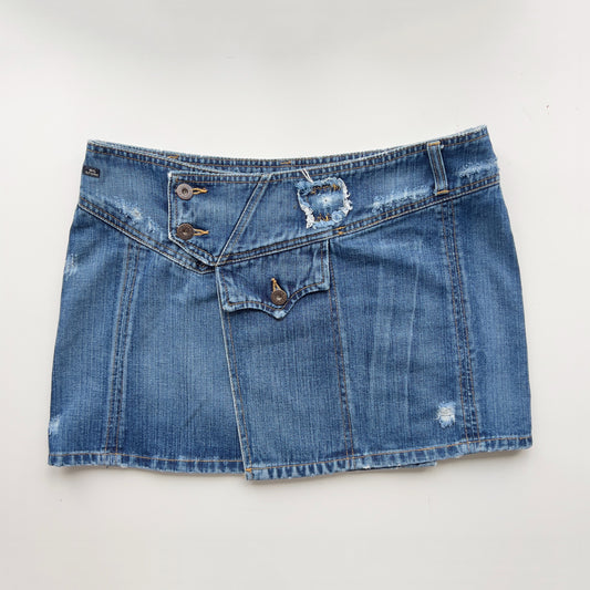 00s Denim Mini Skirt - Size L