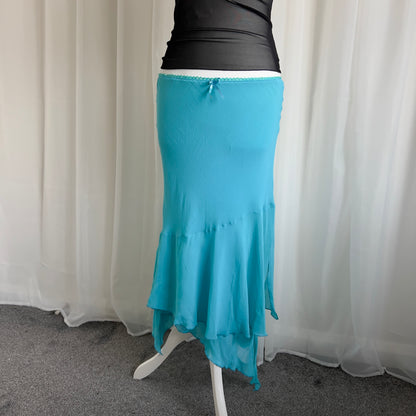 90s Asymmetric Maxi Skirt - Size M