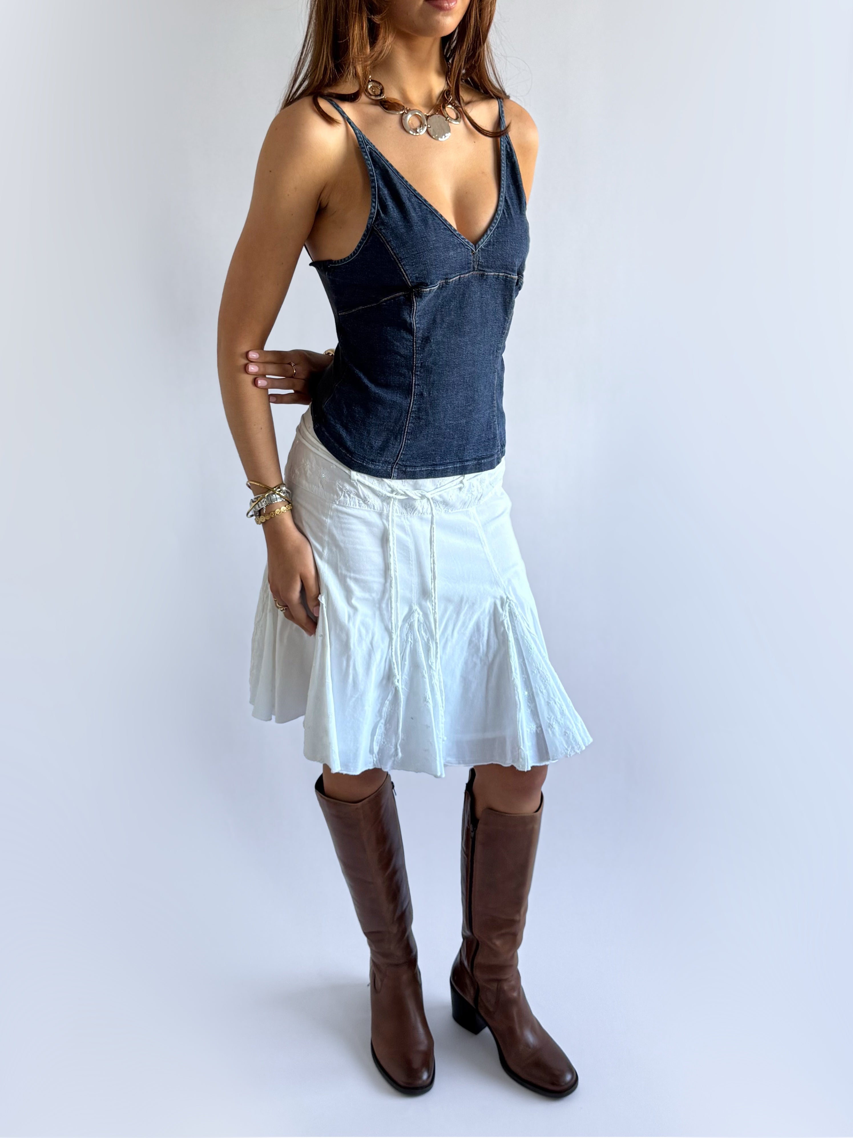 Cotton Midi Skirt - Size XS