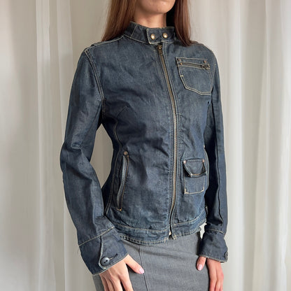 00s Denim Zip Up Jacket - Size L