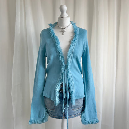 00s Tie Knit Cardigan - Size L