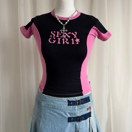 00s “Sexy Girl” Crop Top - Size XS