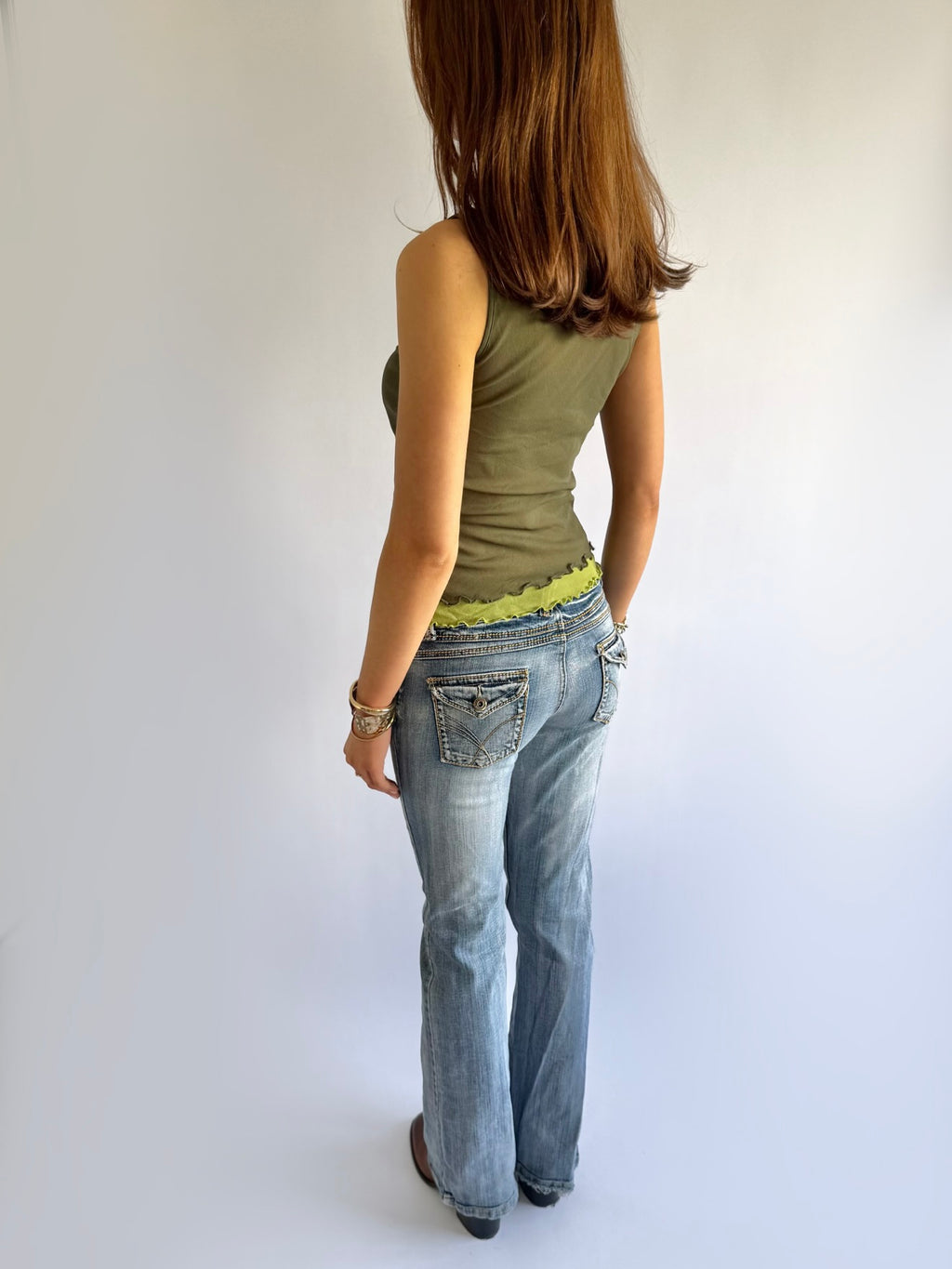 Mesh Boat Neck Top - Size M