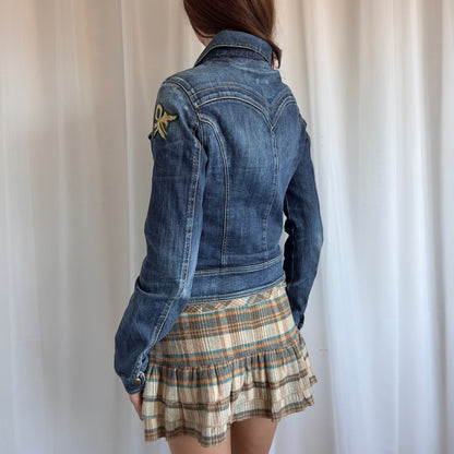 00s Denim Zip Up Jacket - Size S