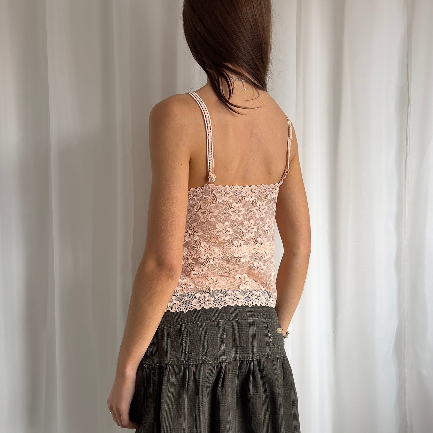 90s Sheer Lace Cami - Size M