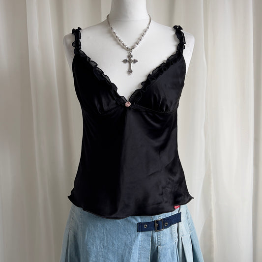 90s Mesh Ruffle Cami - Size S