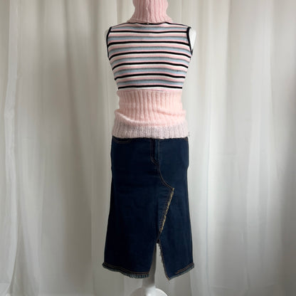 90s Denim Midi Skirt - Size S