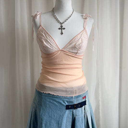 00s Mesh Bow Cami - Size S