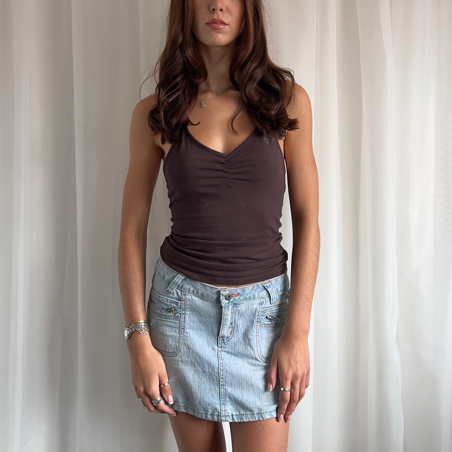 00s Denim Mini Skirt - Size M