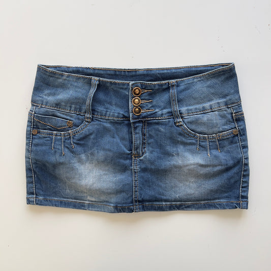 00s Denim Micro Mini Skirt - Size S