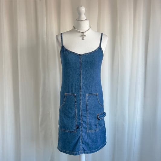 90s Denim Mini Dress - Size S