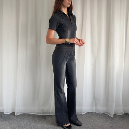 90s Denim Jumpsuit - Size M