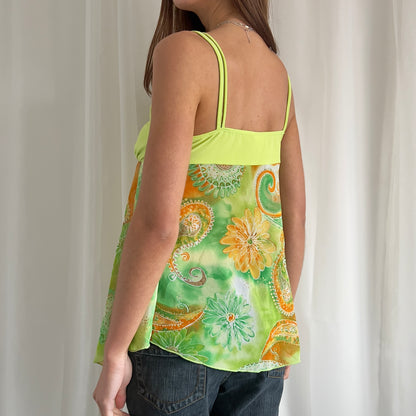 90s Asymmetric Cami Top - Size L