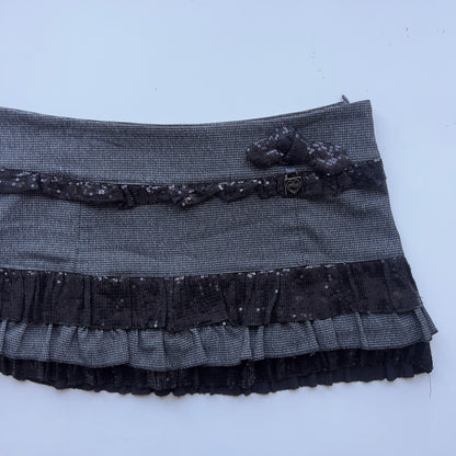 90s Ruffle Micro Skirt - Size L