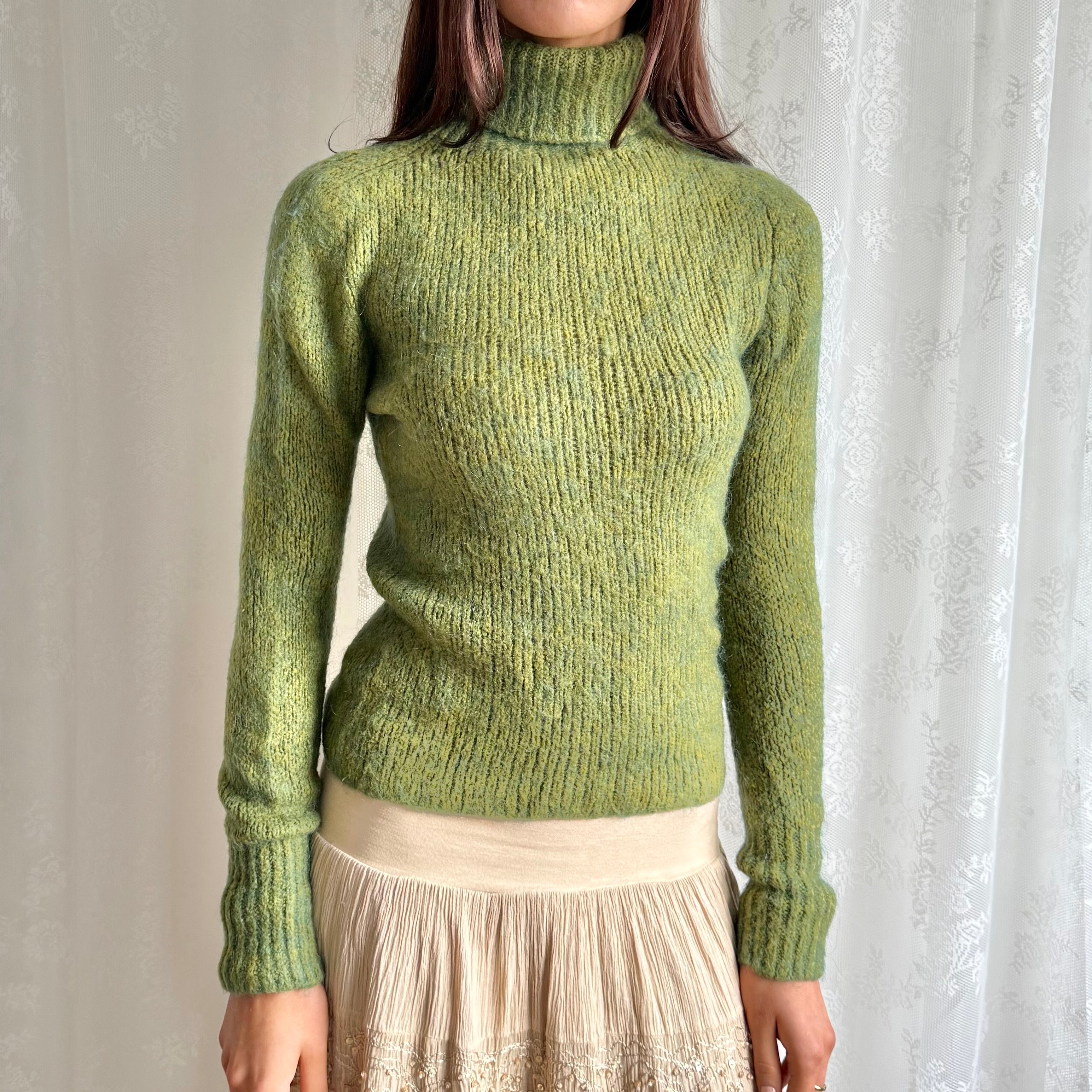 Mohair Knit Roll Neck Jumper - Size S