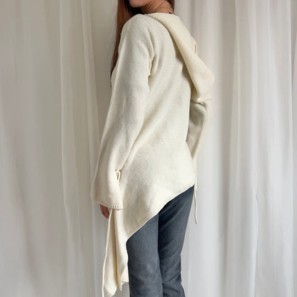 90s Asymmetric Wool Knit Jumper - Size L