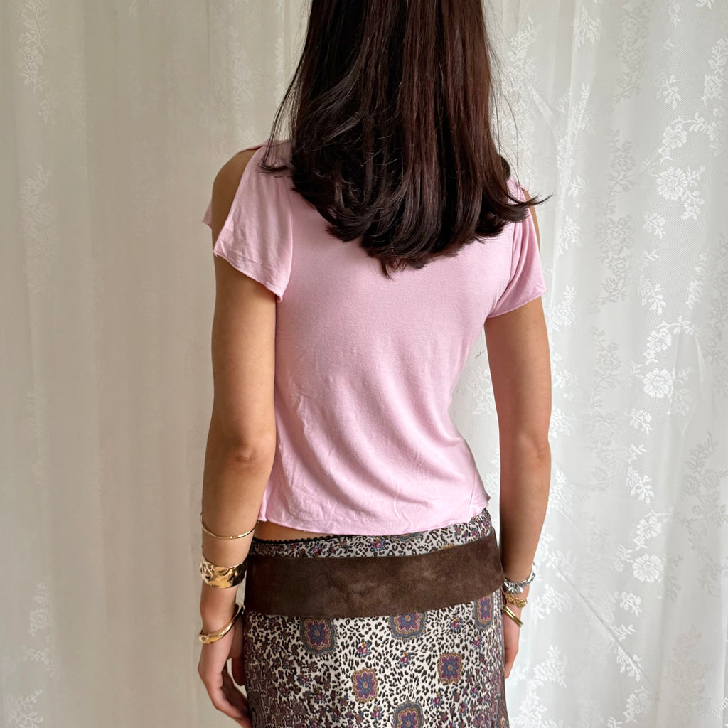 Asymmetric Cowl Neck Top - Size L