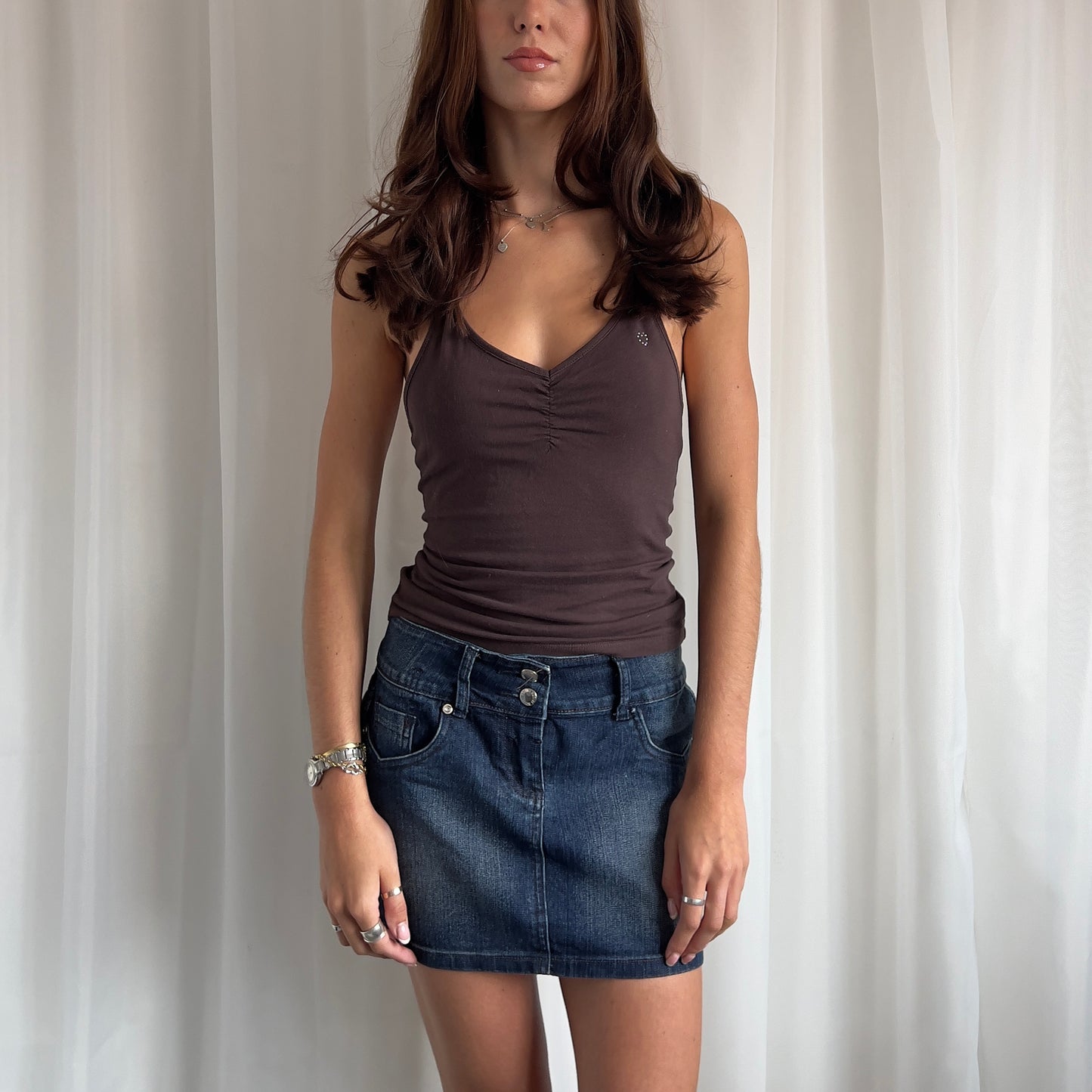 00s Denim Mini Skirt - Size S