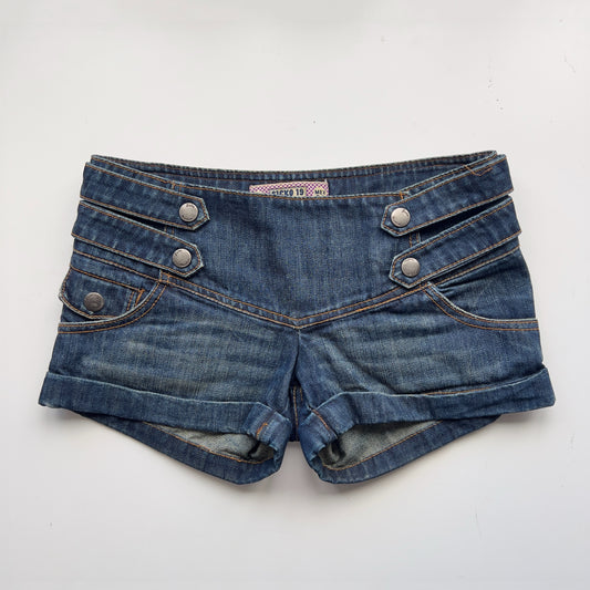 00s Denim Micro Mini Shorts - Size XS