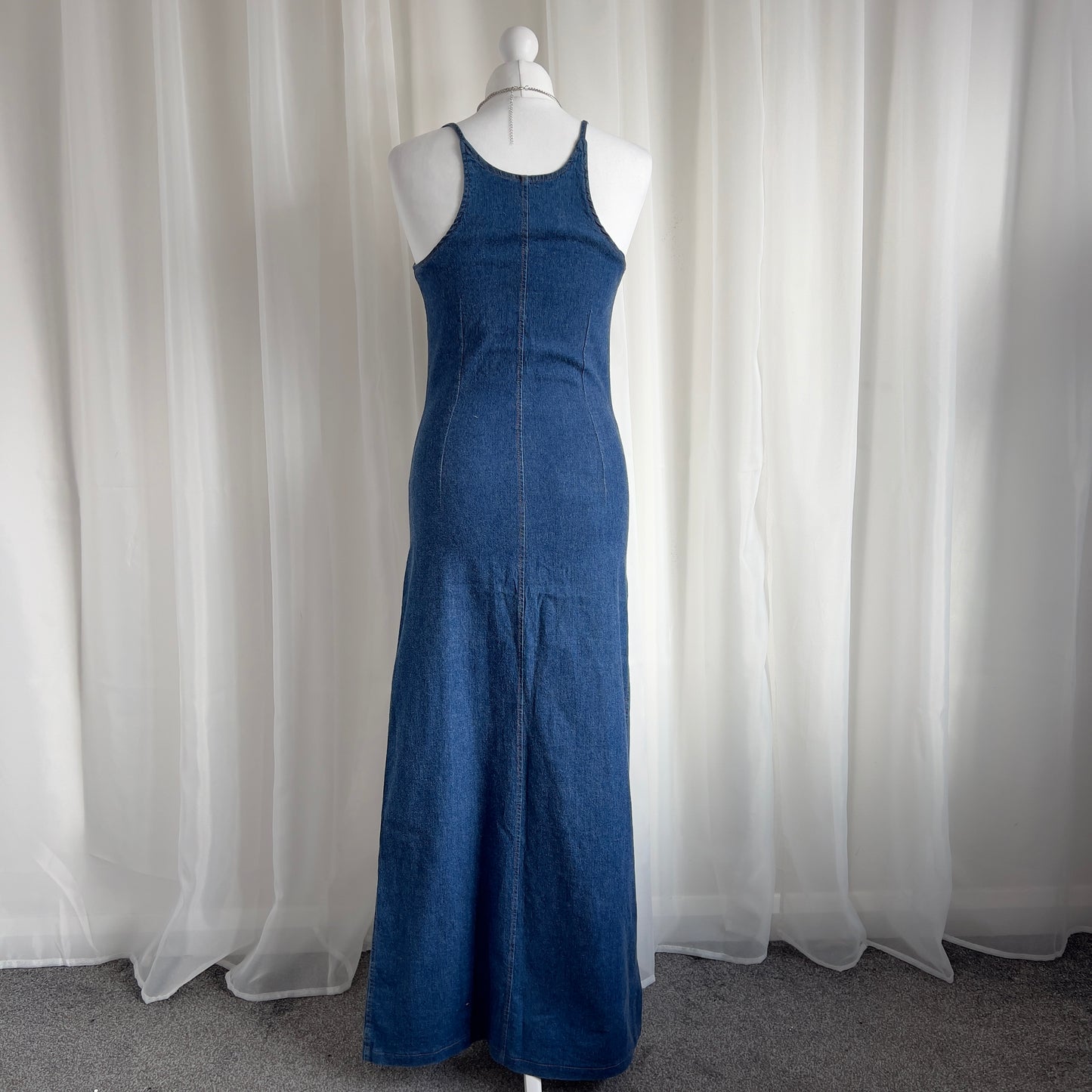 90s Denim Maxi Dress - Size S