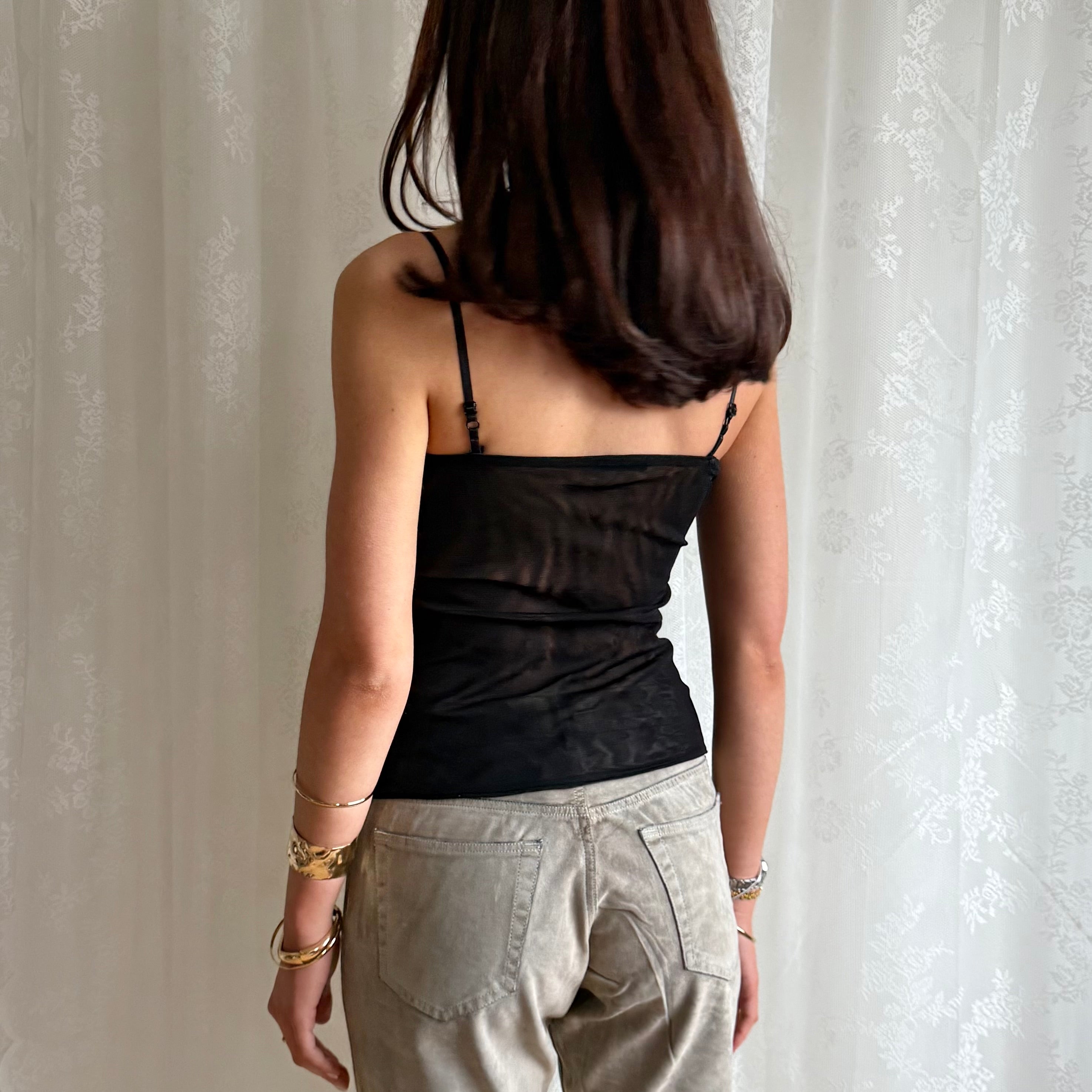 Gingham Lace Cami - Size S