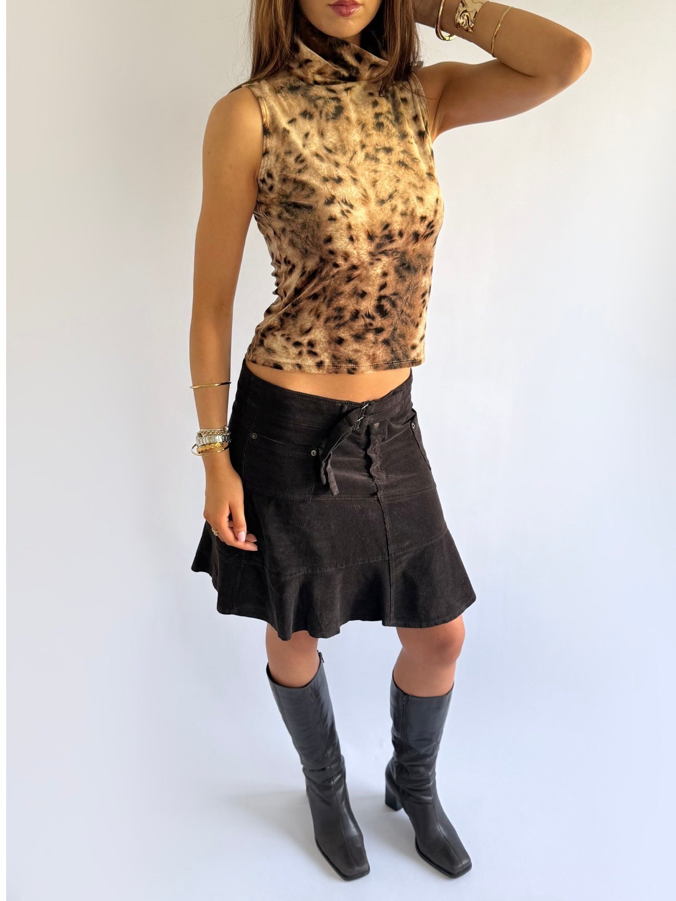 Velour Crop Top - Size S