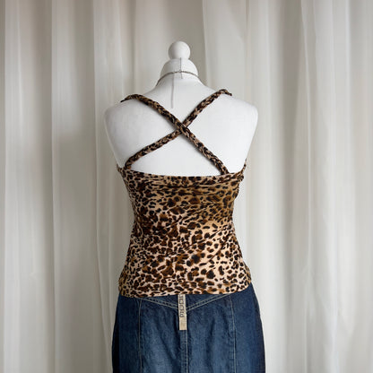 90s Leopard Cami Top - Size S