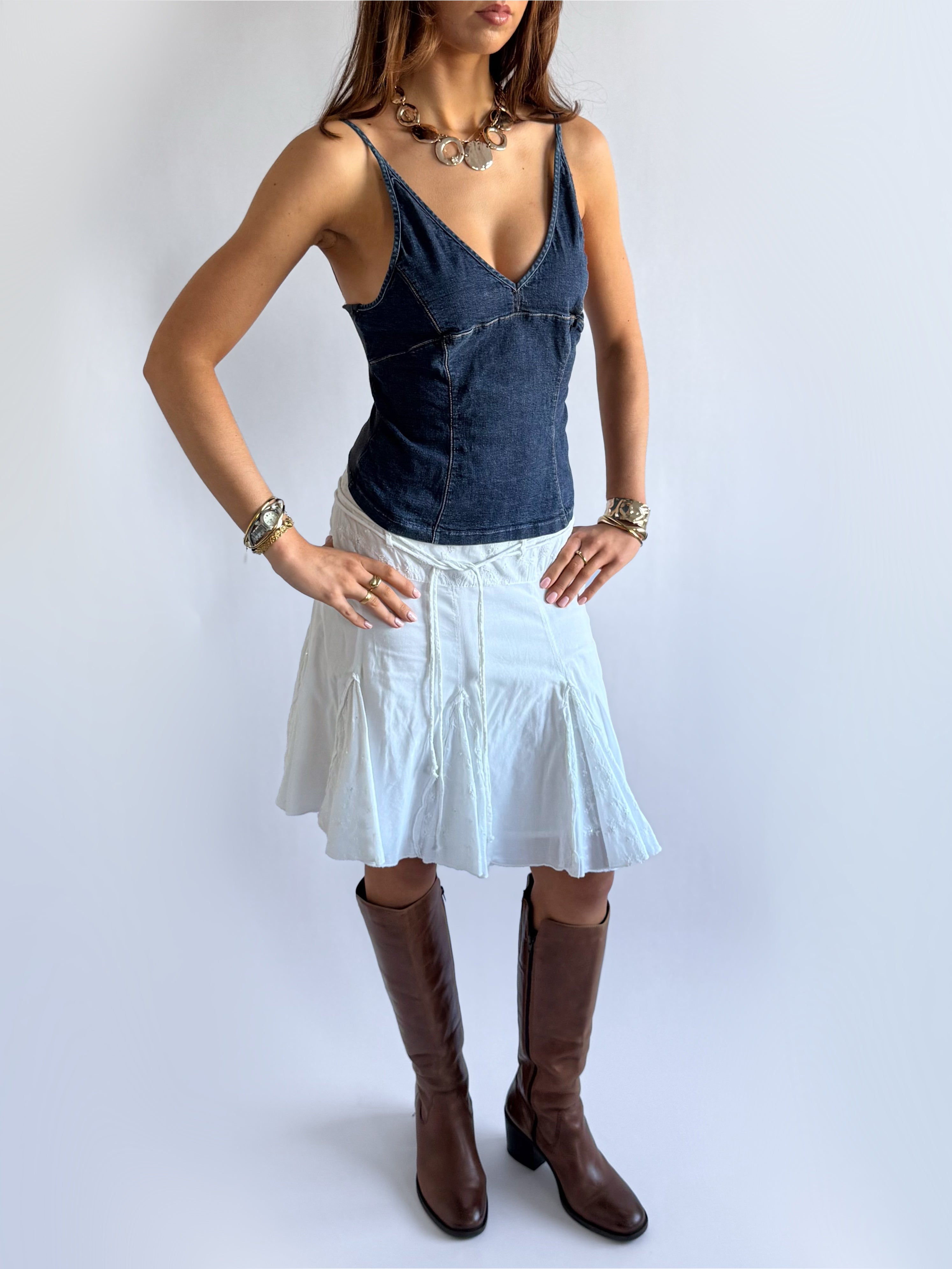 Cotton Midi Skirt - Size XS