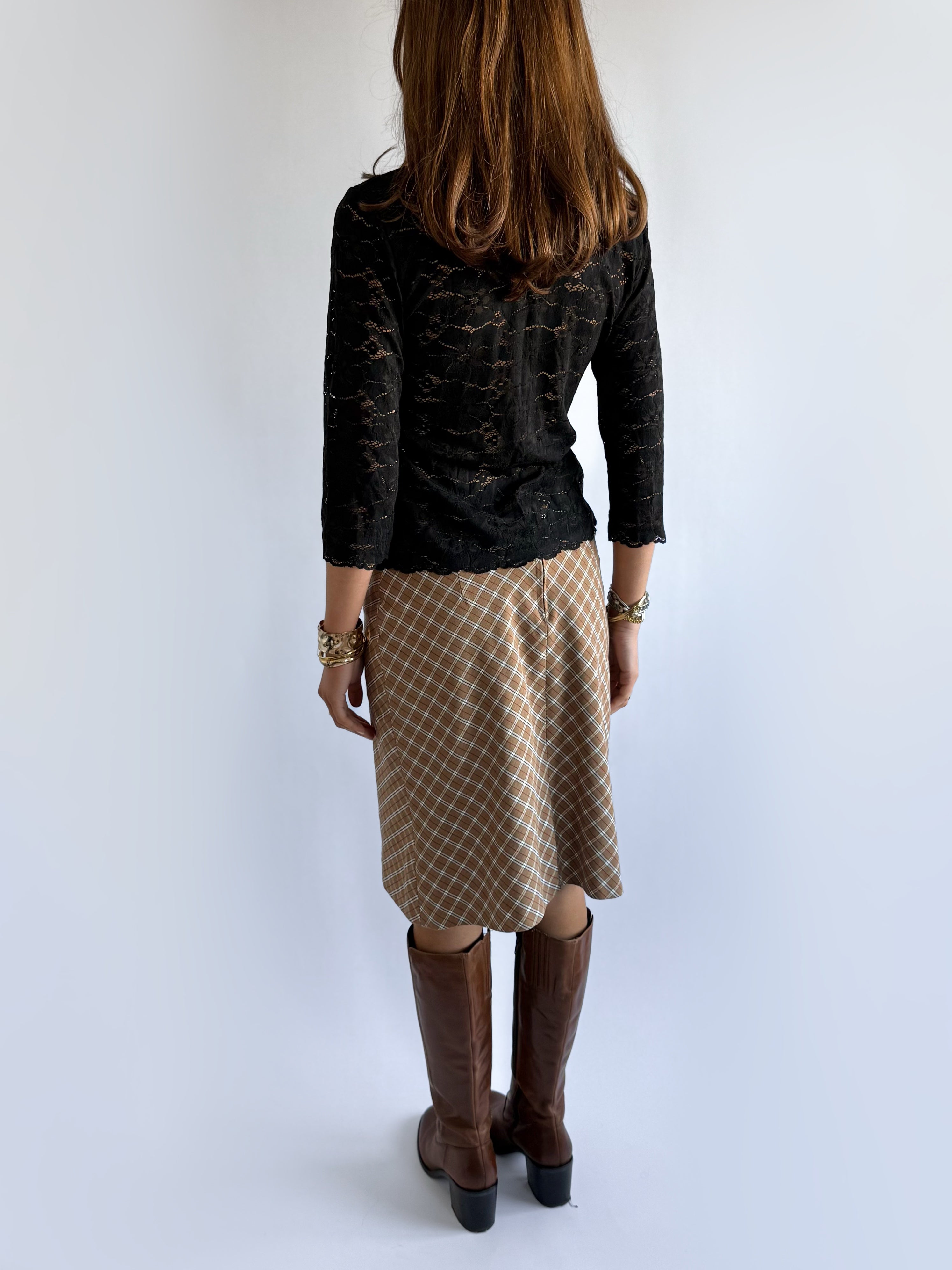 Lace Zip Shirt - Size S