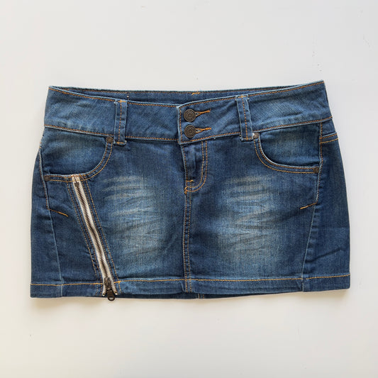 00s Denim Micro Mini Skirt - Size S