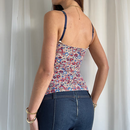 90s Denim Floral Cami - Size S