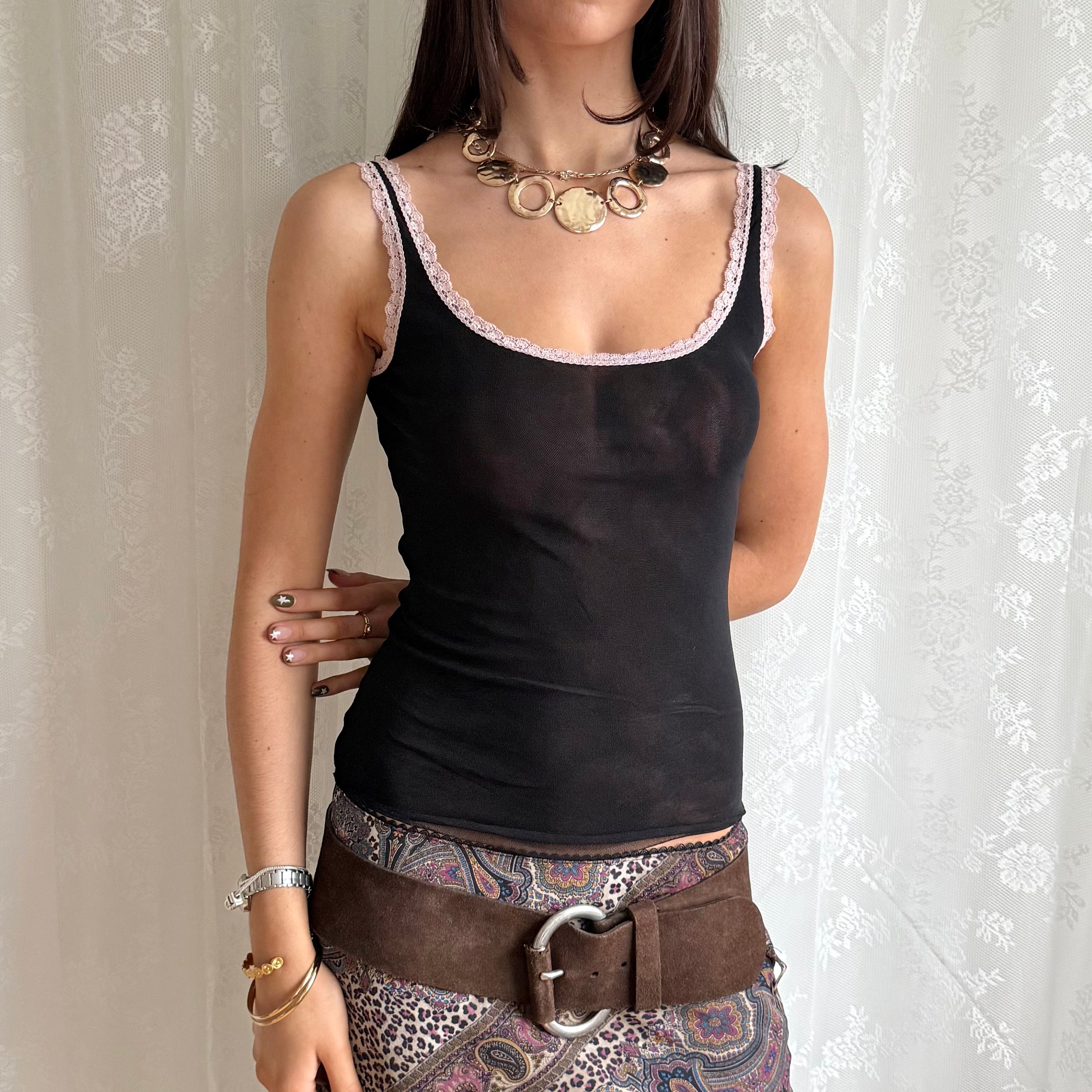 Mesh Lace Cami - Size S