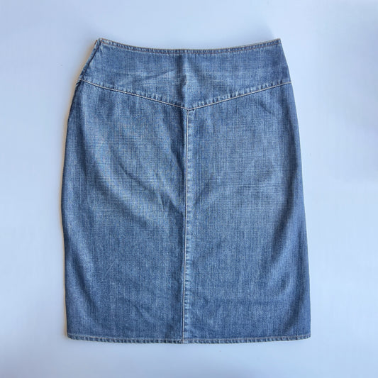 90s Denim Midi Skirt - Size S