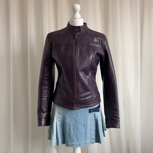 00s Faux Leather Zip Jacket - Size M