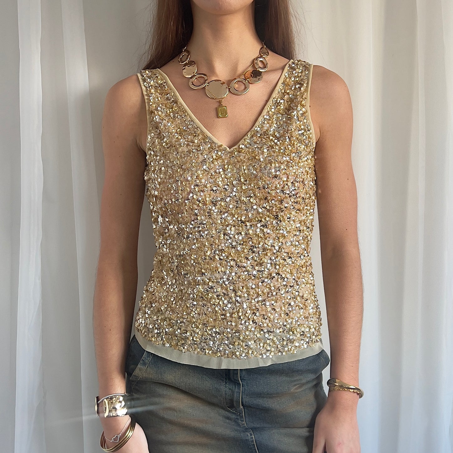 90s Sequin Cami - Size M