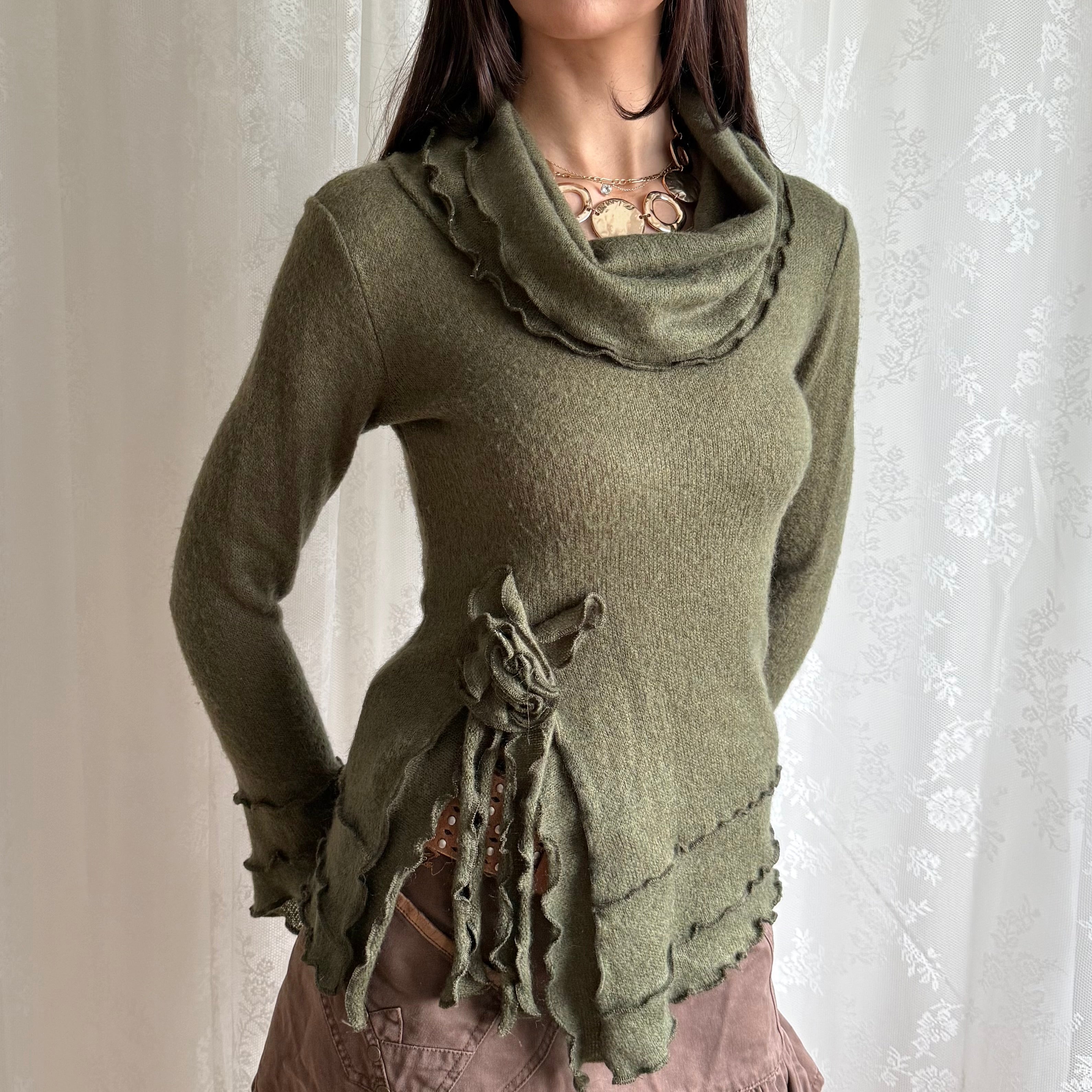 Asymmetric Knit Jumper - Size S