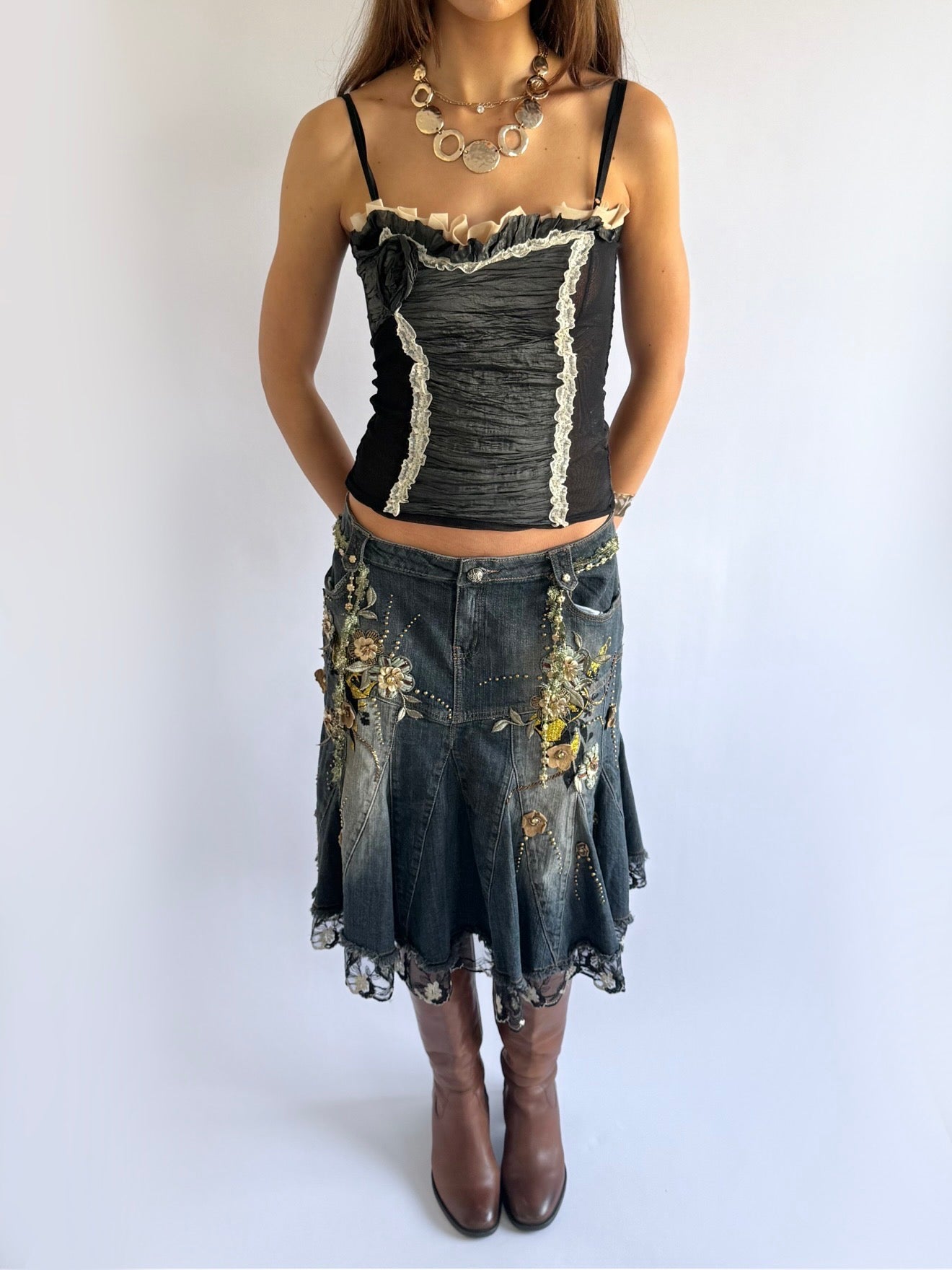 Mesh Lace Cami - Size M