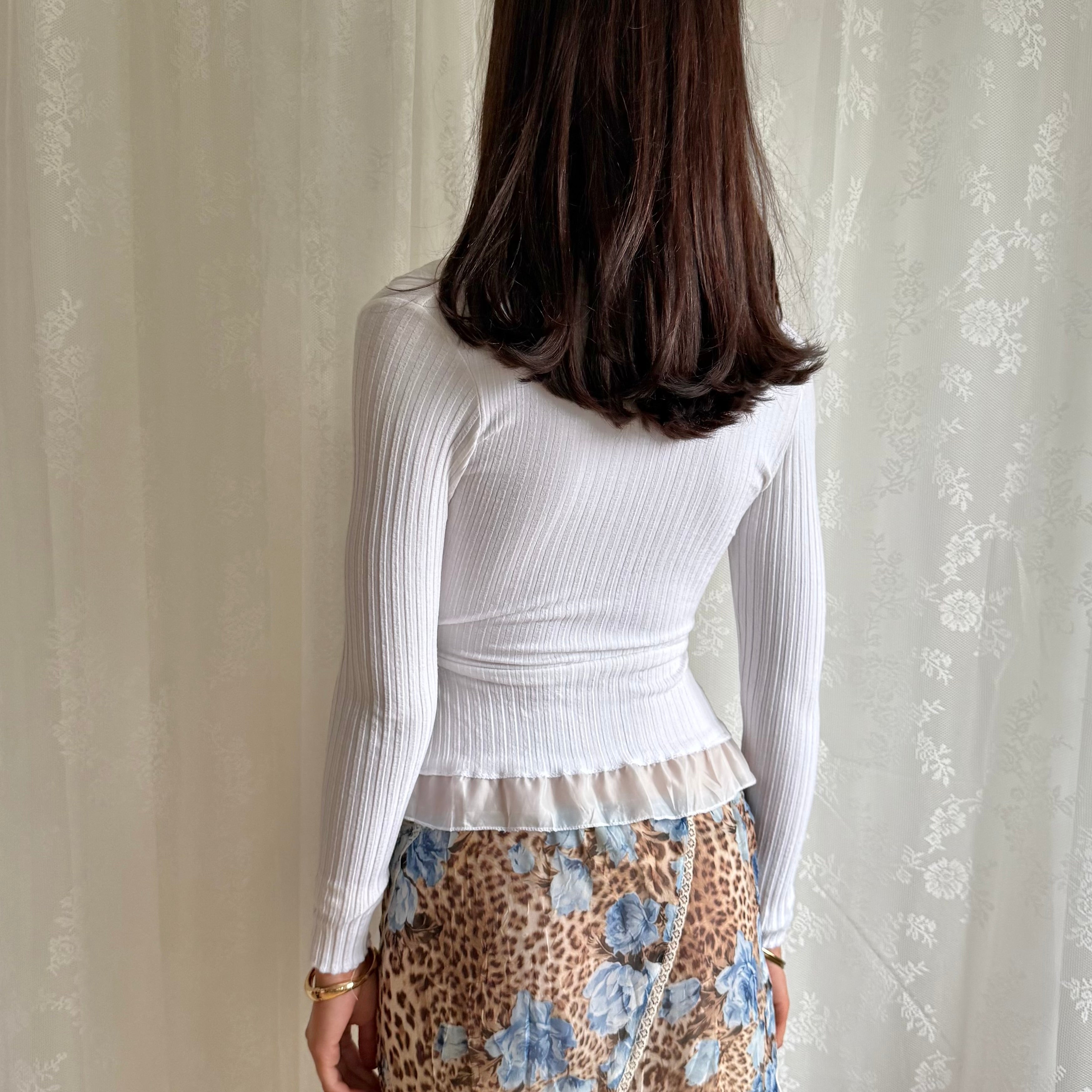 Wrap Long Sleeve Top - Size S