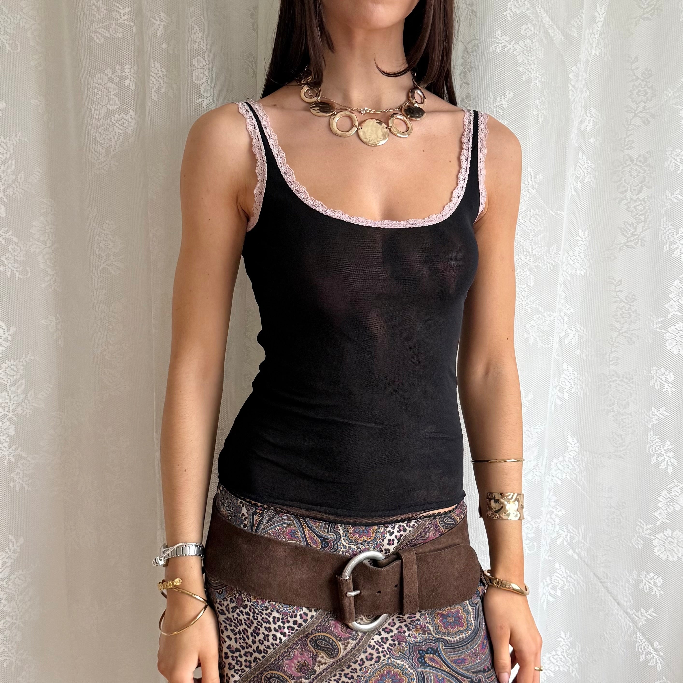 Mesh Lace Cami - Size S