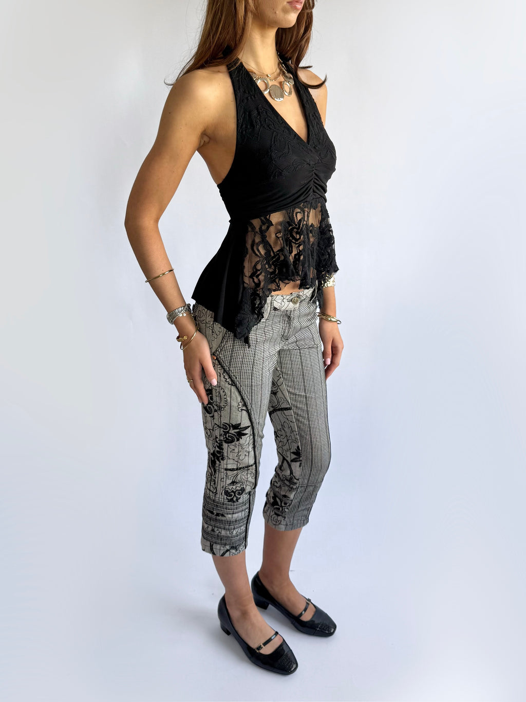 Lace Asymmetric Cami - Size S
