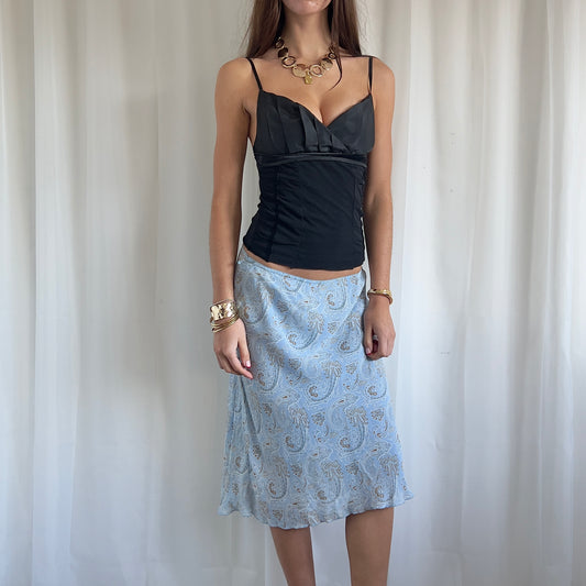 90s Paisley Midi Skirt - Size M