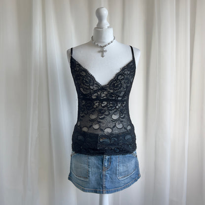 90s Sheer Lace Cami - Size S