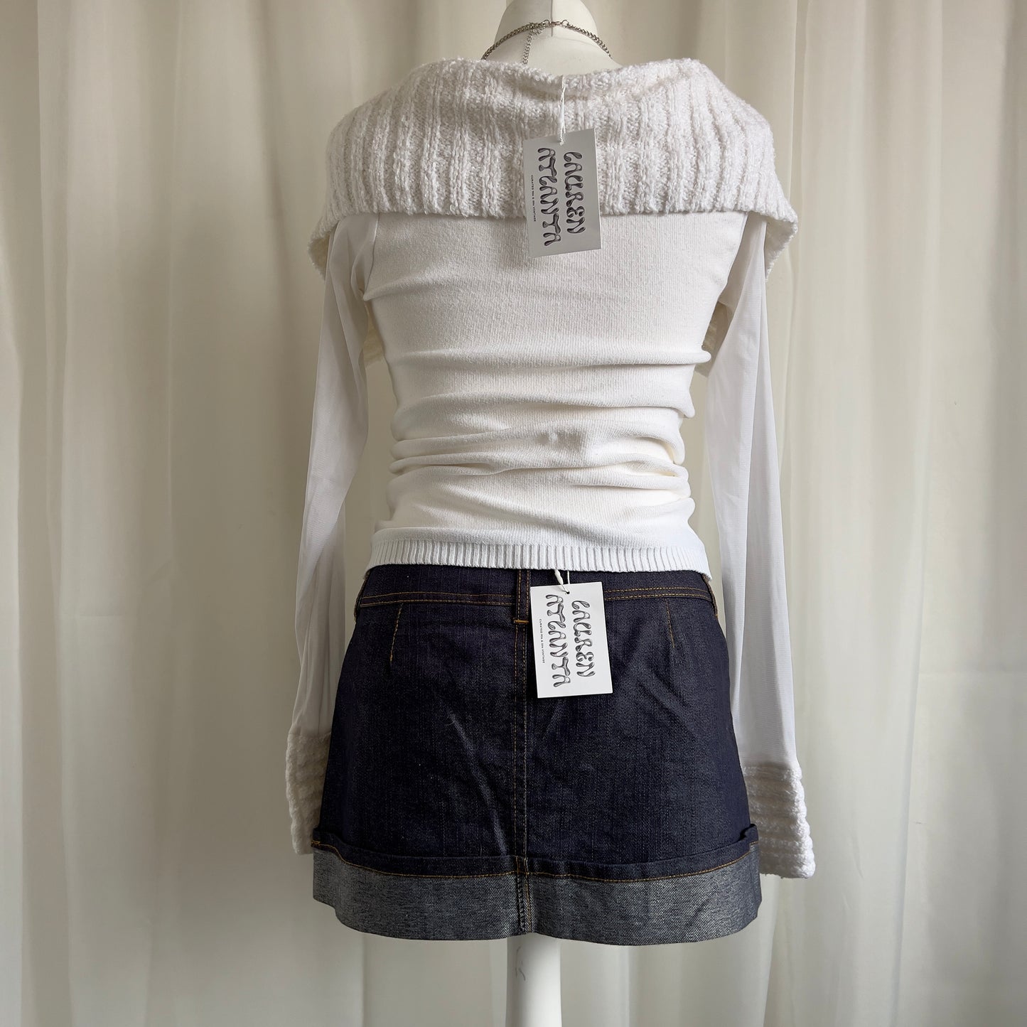 00s Denim Micro Mini Skirt - Size M