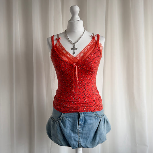 00s Floral Lace Cami - Size S