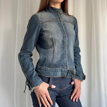 00s Denim Zip Up Jacket - Size M